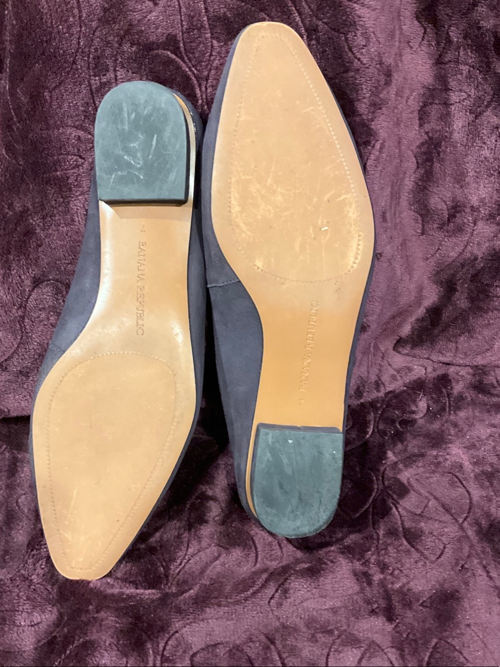 Banana Republic Navy Pointed-Toe Slip-On Mules - Picture 4 of 5